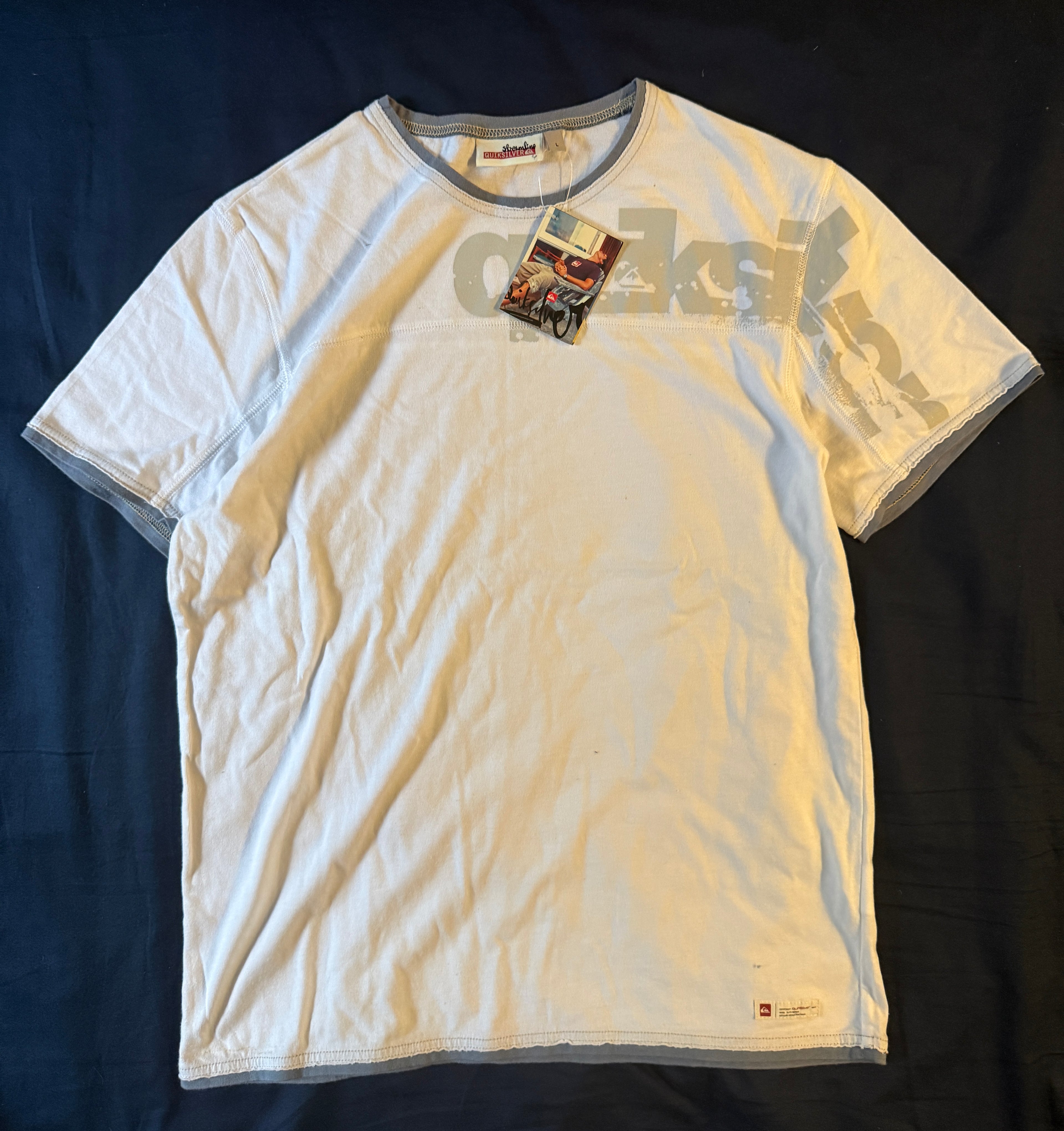 BNWT Quicksilver Ringer Tee - M