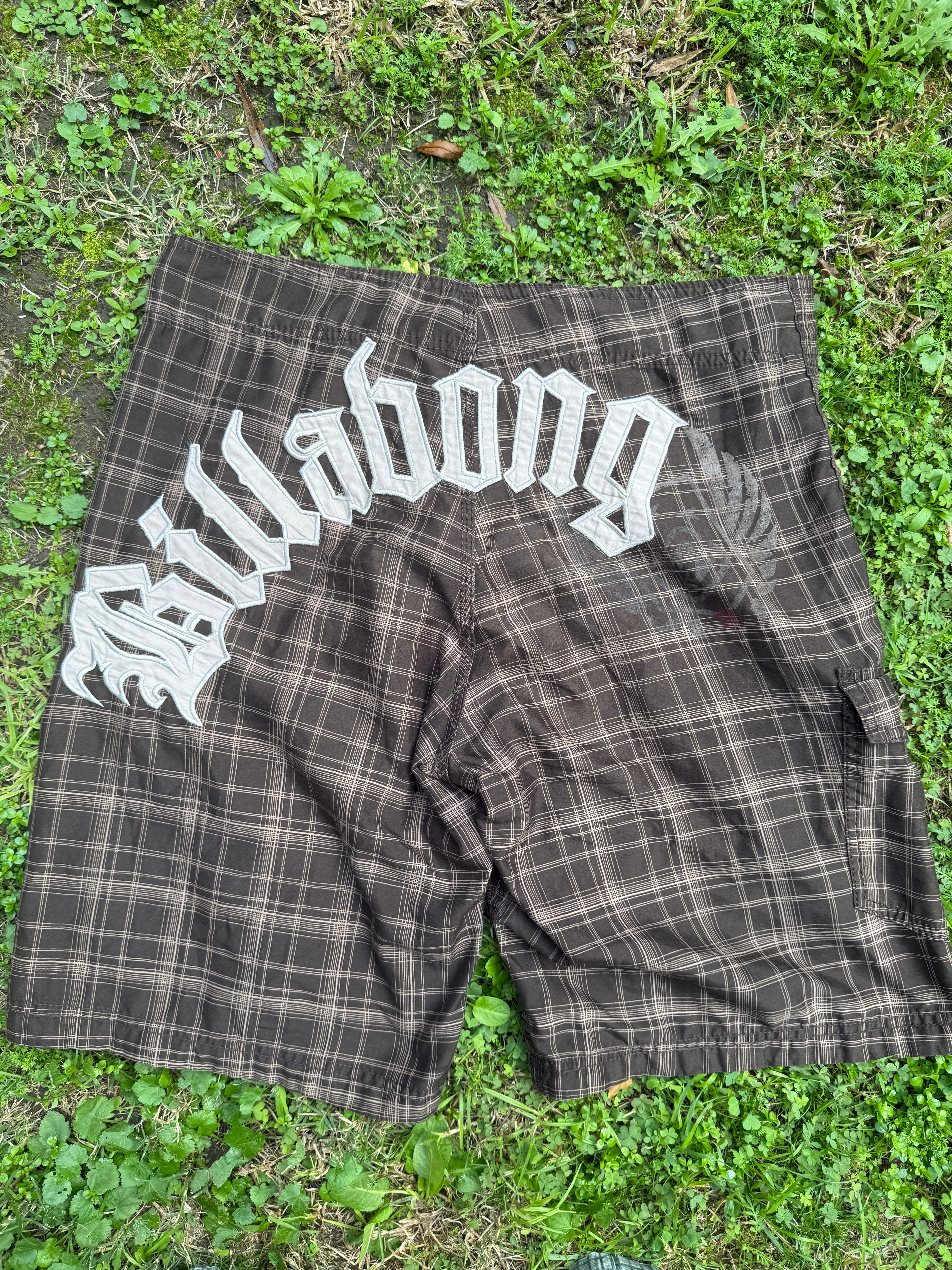 Brown Checkered Billabong SpellOut - 34