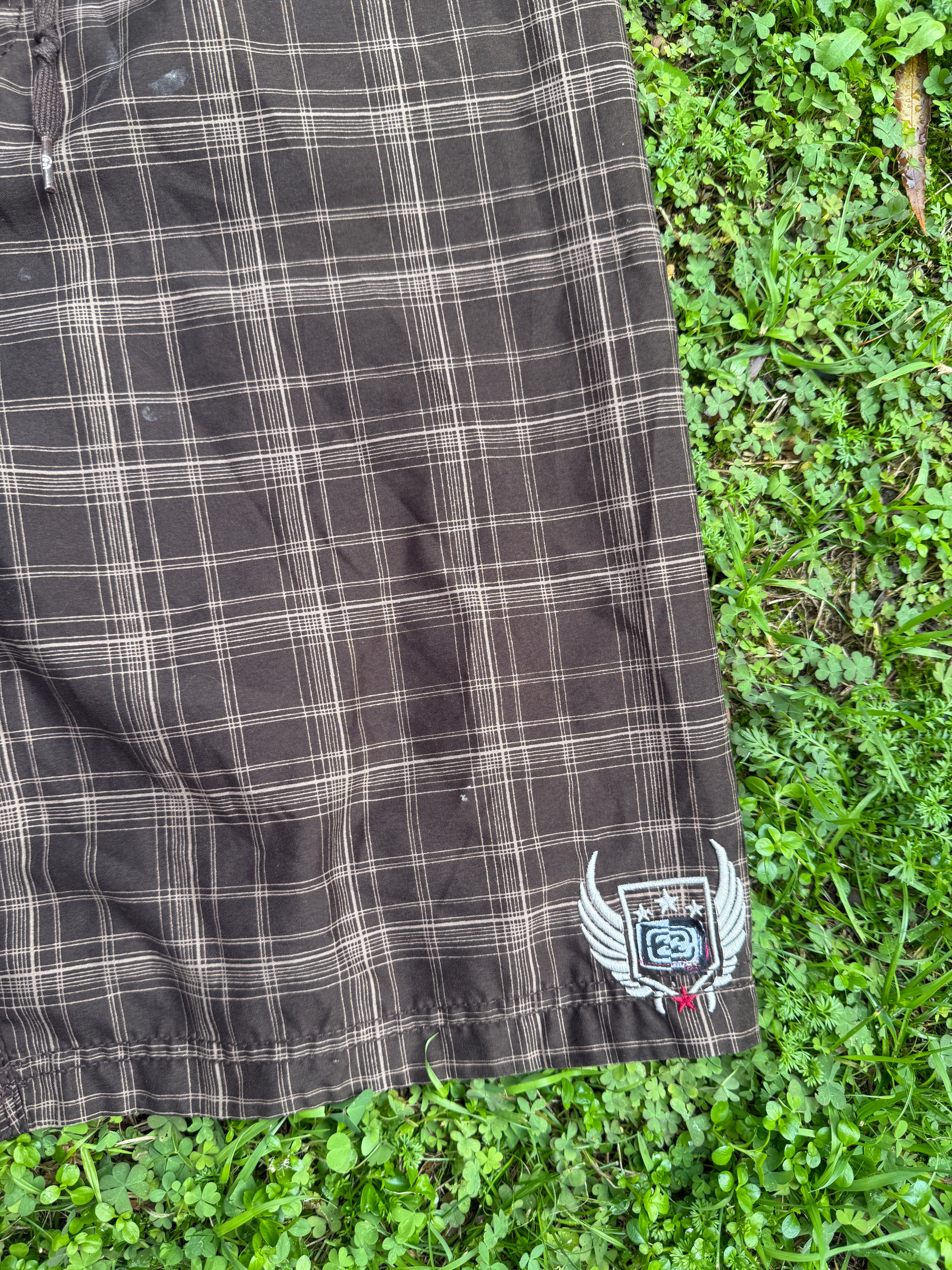 Brown Checkered Billabong SpellOut - 34