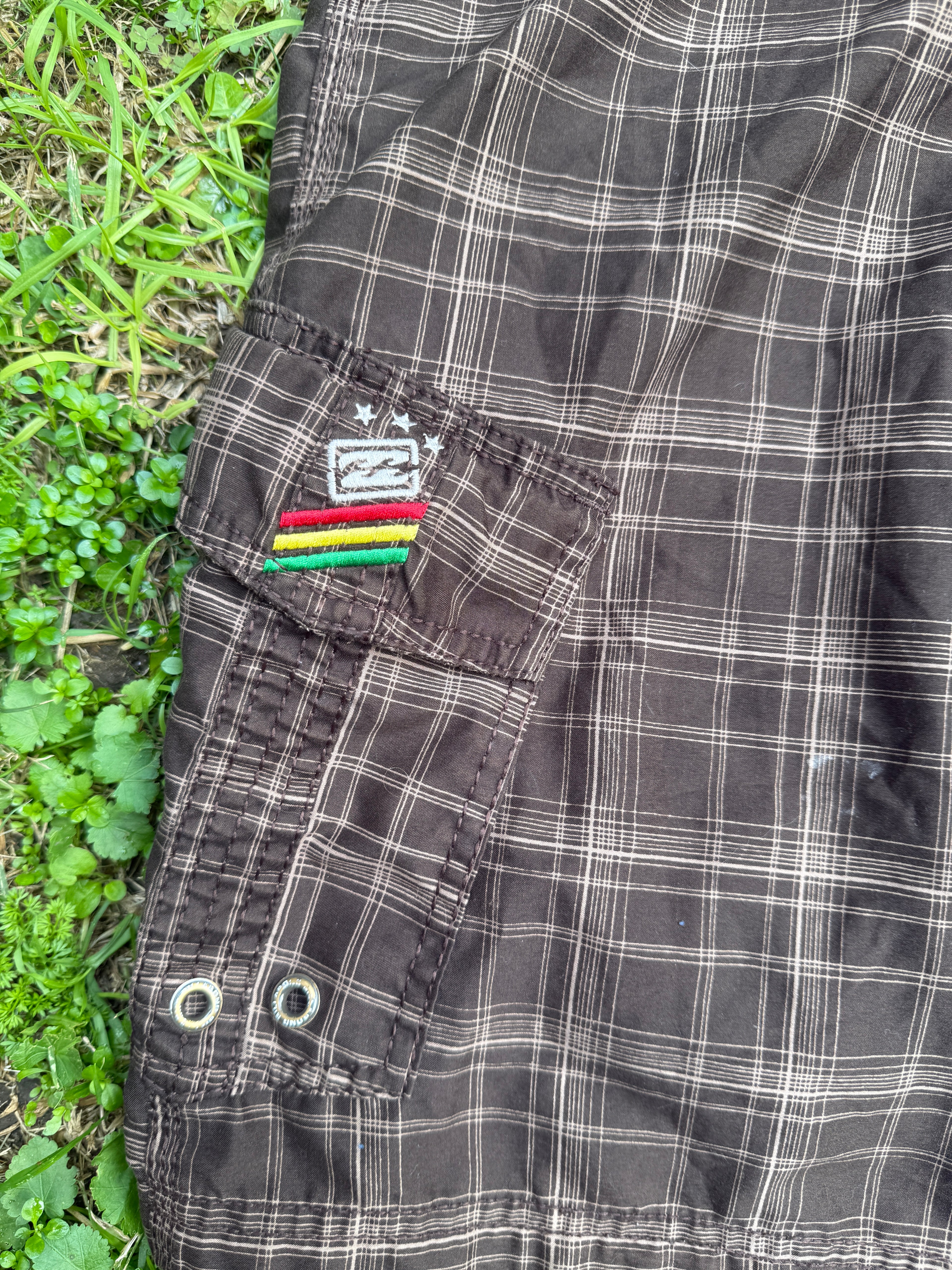 Brown Checkered Billabong SpellOut - 34